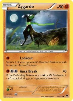 Pokémon-Karte Zygarde 052/124
