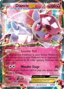 Pokémon-Karte Diancie EX 072/124