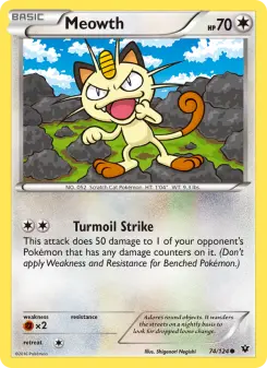 Pokémon-Karte Meowth 074/124