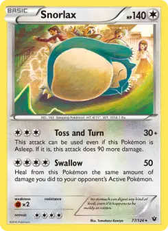 Pokémon-Karte Snorlax 077/124