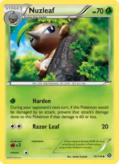 Pokémon-Karte Nuzleaf 010/114