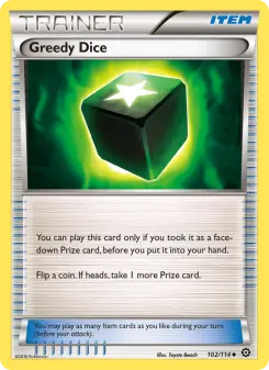 Pokémon-Karte Greedy Dice 102/114