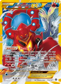 Pokémon-Karte Volcanion EX 115/114