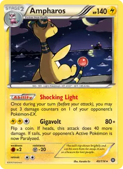 Pokémon-Karte Ampharos 040/114