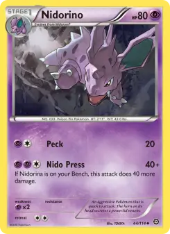 Pokémon-Karte Nidorino 044/114