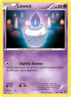 Pokémon-Karte Litwick 048/114