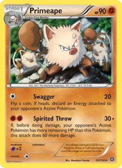 Pokémon-Karte Primeape 053/114