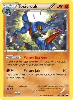 Pokémon-Karte Toxicroak 059/114
