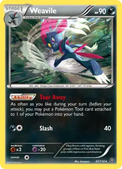 Pokémon-Karte Weavile 061/114