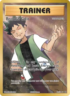 Pokémon-Karte Brock's Grit 107/108