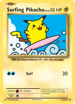 Pokémon-Karte Surfing Pikachu 111/108