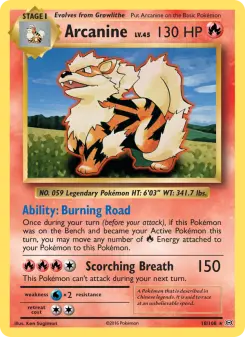 Pokémon-Karte Arcanine 018/108