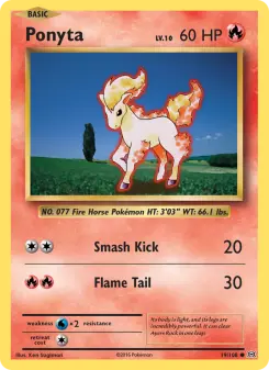 Pokémon-Karte Ponyta 019/108