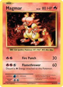Pokémon-Karte Magmar 020/108