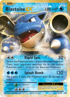 Pokémon-Karte Blastoise EX 021/108