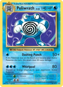 Pokémon-Karte Poliwrath 025/108