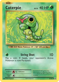 Pokémon-Karte Caterpie 003/108