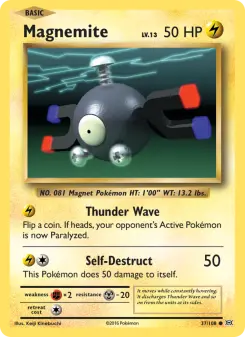 Pokémon-Karte Magnemite 037/108