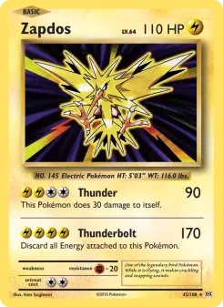 Pokémon-Karte Zapdos 042/108
