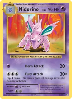 Pokémon-Karte Nidorino 044/108