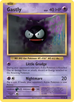 Pokémon-Karte Gastly 047/108