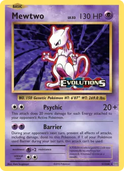 Pokémon-Karte Mewtwo 051/108