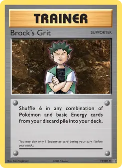Pokémon-Karte Brock's Grit 074/108