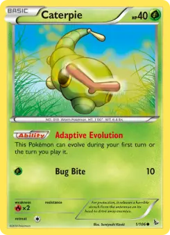 Pokémon-Karte Caterpie 001/106