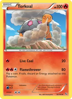 Pokémon-Karte Torkoal 016/106