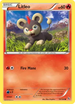 Pokémon-Karte Litleo 019/106