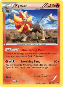 Pokémon-Karte Pyroar 020/106
