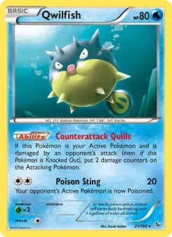 Pokémon-Karte Qwilfish 021/106