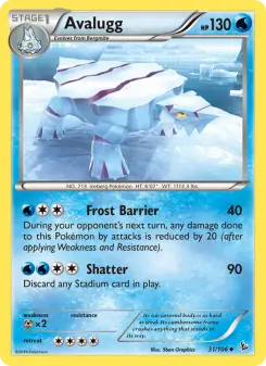 Pokémon-Karte Avalugg 031/106