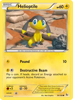 Pokémon-Karte Helioptile 036/106