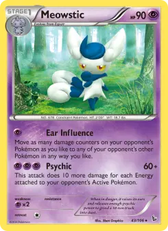 Pokémon-Karte Meowstic 043/106