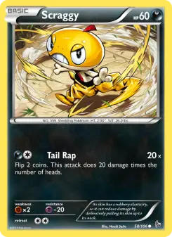 Pokémon-Karte Scraggy 058/106