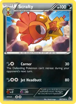 Pokémon-Karte Scrafty 059/106