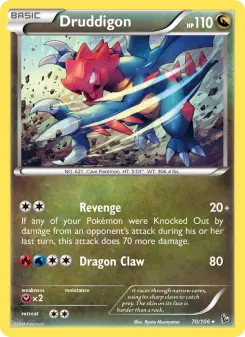 Pokémon-Karte Druddigon 070/106