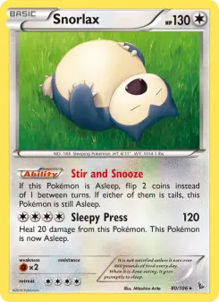 Pokémon-Karte Snorlax 080/106