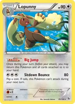 Pokémon-Karte Lopunny 085/106