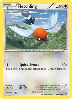Pokémon-Karte Fletchling 086/106