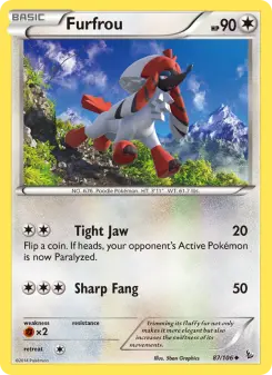 Pokémon-Karte Furfrou 087/106