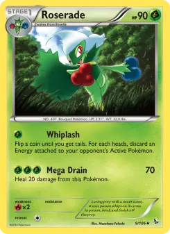 Pokémon-Karte Roserade 009/106