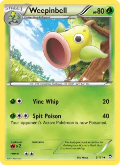 Pokémon-Karte Weepinbell 002/111