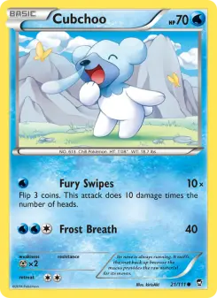 Pokémon-Karte Cubchoo 021/111