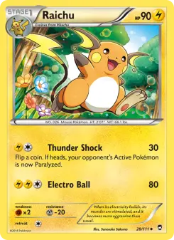 Pokémon-Karte Raichu 028/111