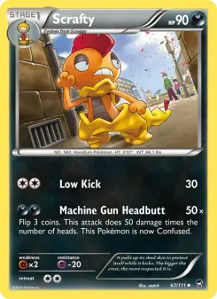 Pokémon-Karte Scrafty 067/111