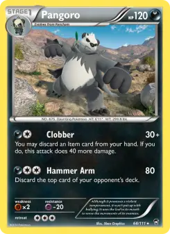 Pokémon-Karte Pangoro 068/111