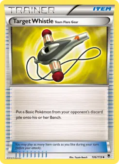 Pokémon-Karte Target Whistle Team Flare Gear 106/119