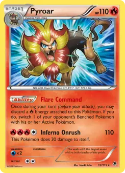 Pokémon-Karte Pyroar 012/119